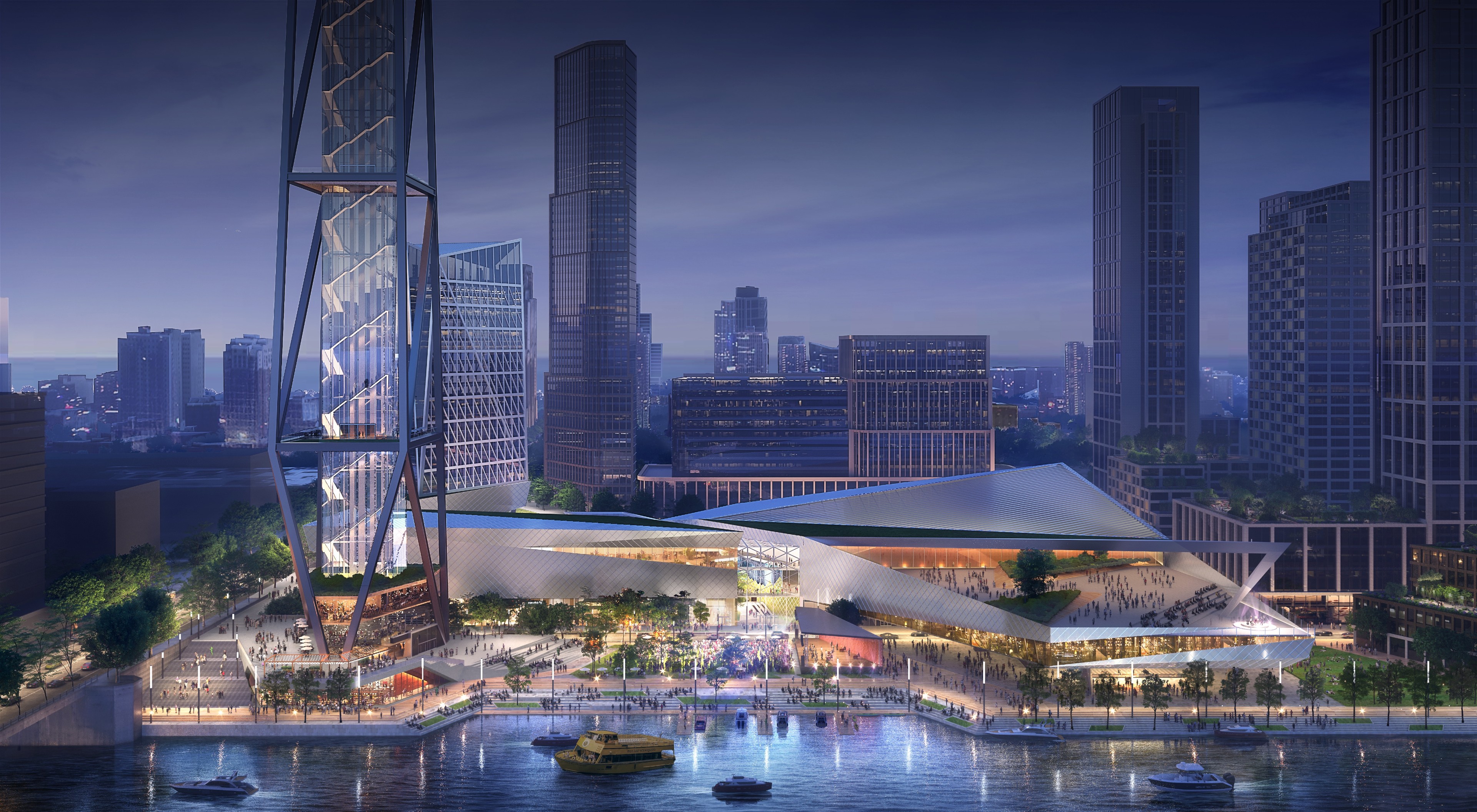 a vibrant entertainment district